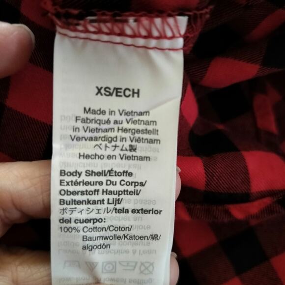 J Crew Factory Size XS Buffalo Plaid Button Front Shirt - Picture 4 of 4